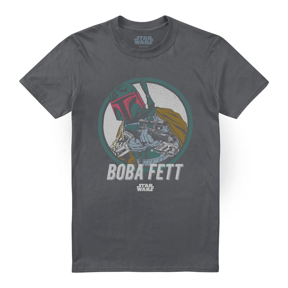 STAR WARS Unisex Adult Boba Retro T-Shirt