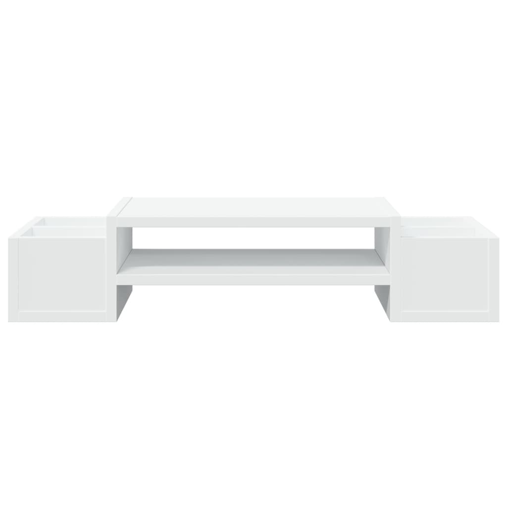 Monitor Stand with Storage Space White 70 X 27 X 15 Cm Particleboard