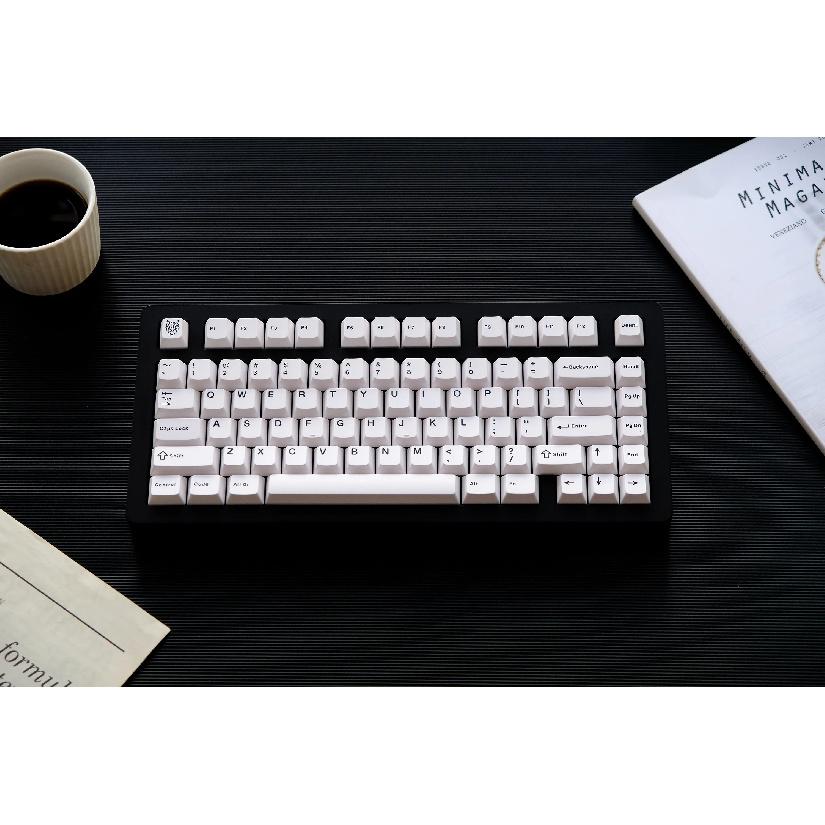 GMK WOB/wOB Keycaps Double Shot 114 Keys PBT Cherry Profile Alice Layout White Black Keycaps For Mechanical Keyboards 7u Keys