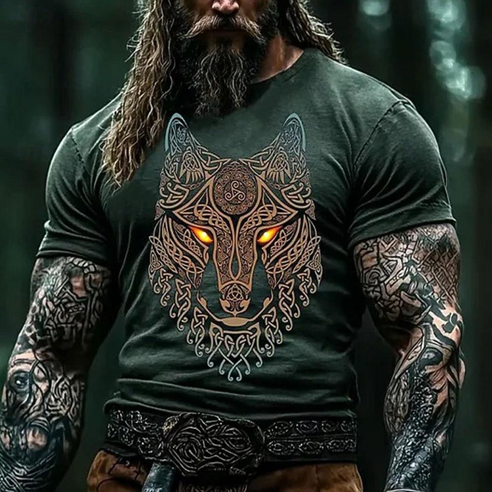 Men's Graphic Animal Dragon T Shirt Tee Short Sleeve T Shirt 3D Print Crew Neck Shirt Vintage Fashion Designer Outdoor Casual