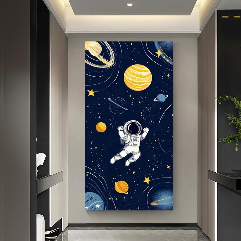 Fantasy Space Astronaut Rocket Kids Birthday Party Decorations Background Supplies Cartoon Cosmic Planet Photography Backdrop