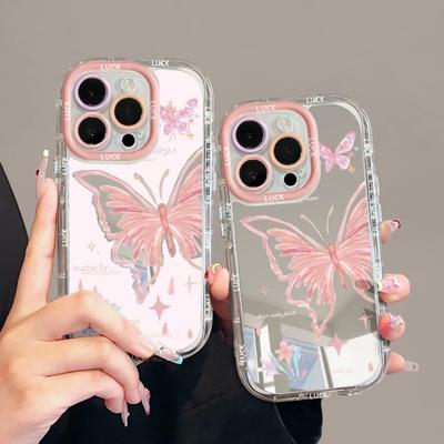 Niedlicher Schmetterling Geeignet für Apple IPhone 16 Handyhülle Huawei Mate60 Sturzsichere Vollabdeckung Schutzhülle für Mädchen