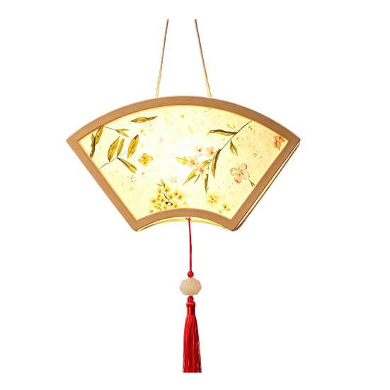 Decorative Tassel Lanterns DIY Chinese Ancient Style Lantern Kit, Light Up Handheld with LED String & Festival Gift for Children Tassel, Rabbit