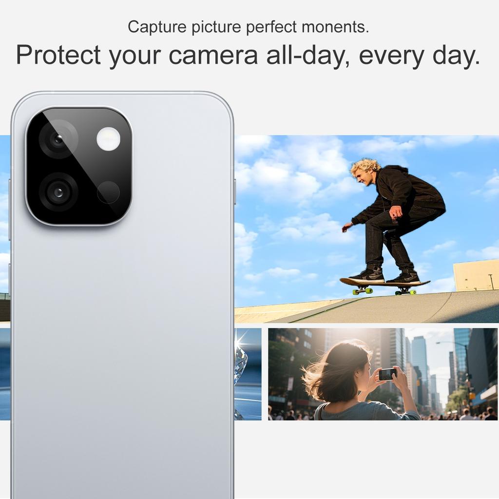 IMAK Für OnePlus 13T 5G Gehärtetes Glas Kameraobjektivschutz mit Selbstpositionierungsrahmen (Schwarze Version)