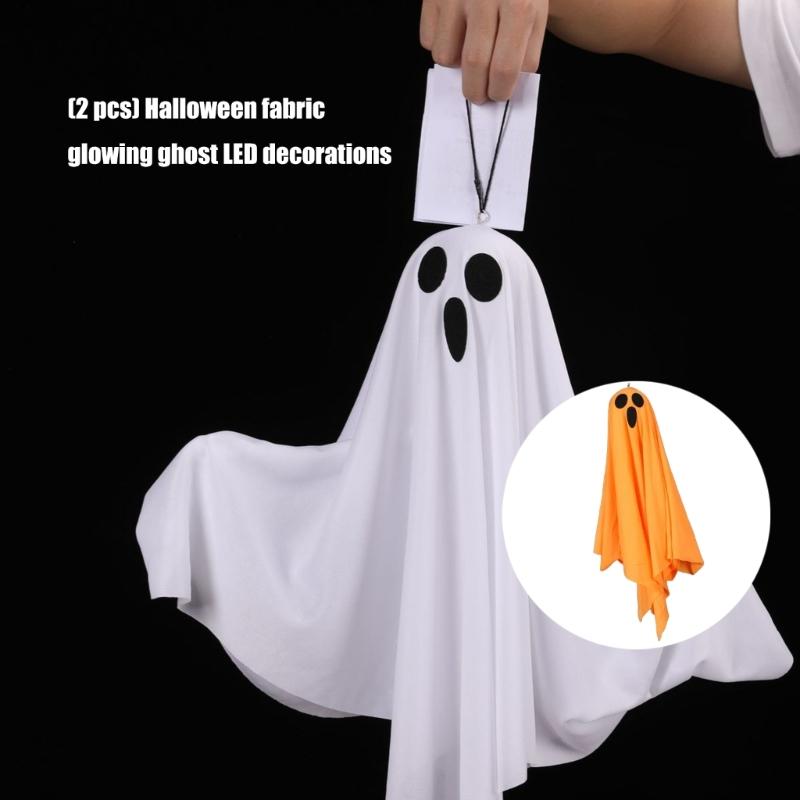 Pack Of 2 Glowing Hanging Phantoms Figures Halloween Party Supplies Outdoor Safe Easy Installation Festival Atmosphere