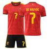 Határátlépő 2026 Belgium futballmez felnőtt gyermek mez 7 De Bruyne meccs edzőmez gyári nagykereskedelem