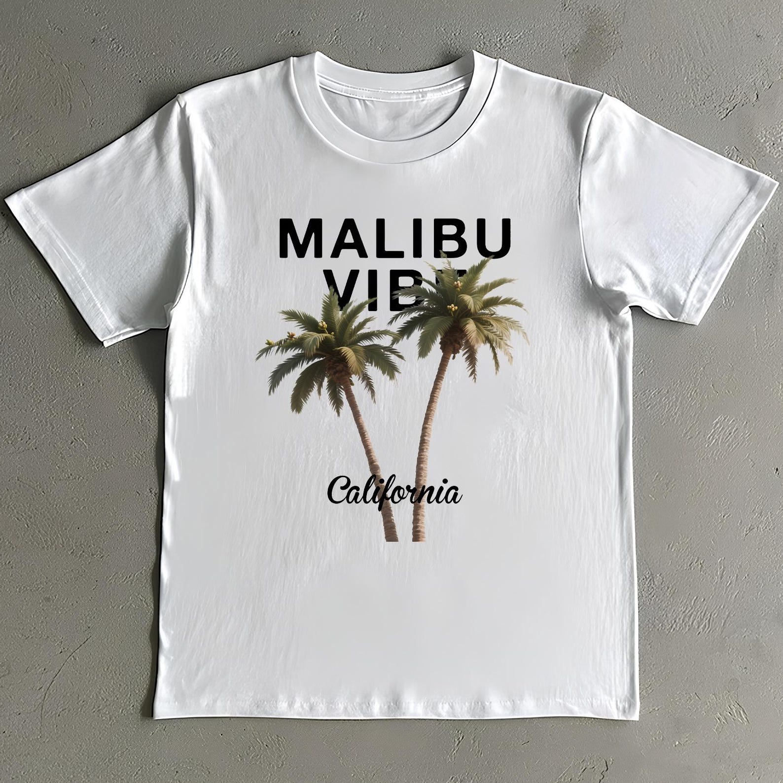 Malibu Palm Tree Shirt: Handmade California Summer Tee XL