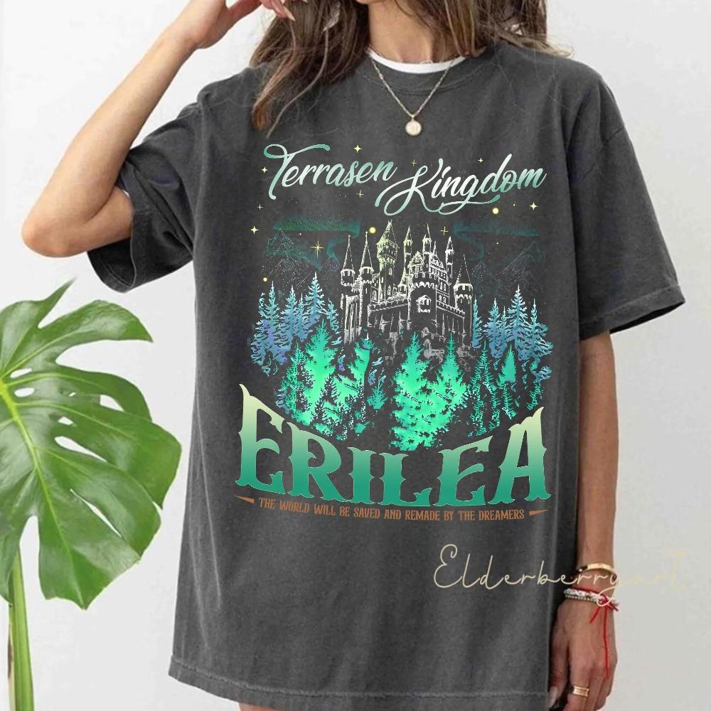 Terrasen Kingdom Comfort Shirt Throne of Glass Inspired TShirt Fantasy Bookish Tee Aelin Galathynius Shirt Book Lover Gift