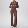 Women's High-Waisted Yoga Set: I-Beam Vest, Wide-Leg Pants, Skin-Friendly Sports Zipper Jacket
