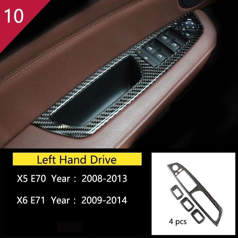 AAACH1 For BMW X5 X6 E70 E71 Accessories Car Interior Air Conditioning CD Console Panel Cover Decoration Trim Carbon Fiber Car Styling