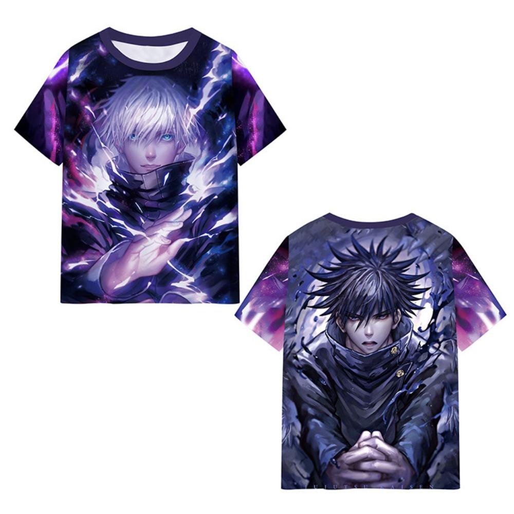 2025 Japanese Anime Jujutsu Kaisen T-Shirts 3D Printed Summer Quick Dry Round Neck Short Sleeves for Men Polyester Do Not Fade