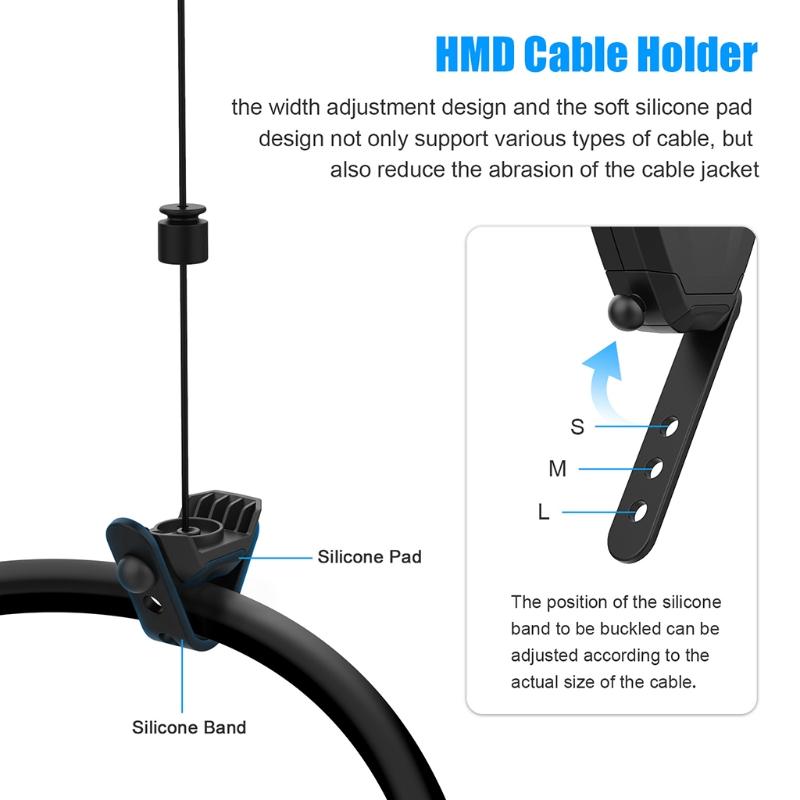 For Oculus Quest 2/Rift/Rift S/Valve Index HTC Vive Reverb  Link Cable VR Cable Retractable Ceiling Pulley System