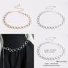 Elegant Gold And Silver Metal Waist Chain With Hook Closure For Daily Fashion