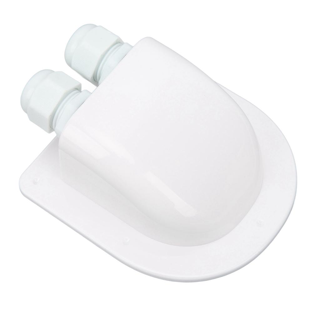 Cable Entry Gland Box IP68 Waterproof Weather Resistant Dual Cable Entry Housing for RV Roof Boat Yacht White