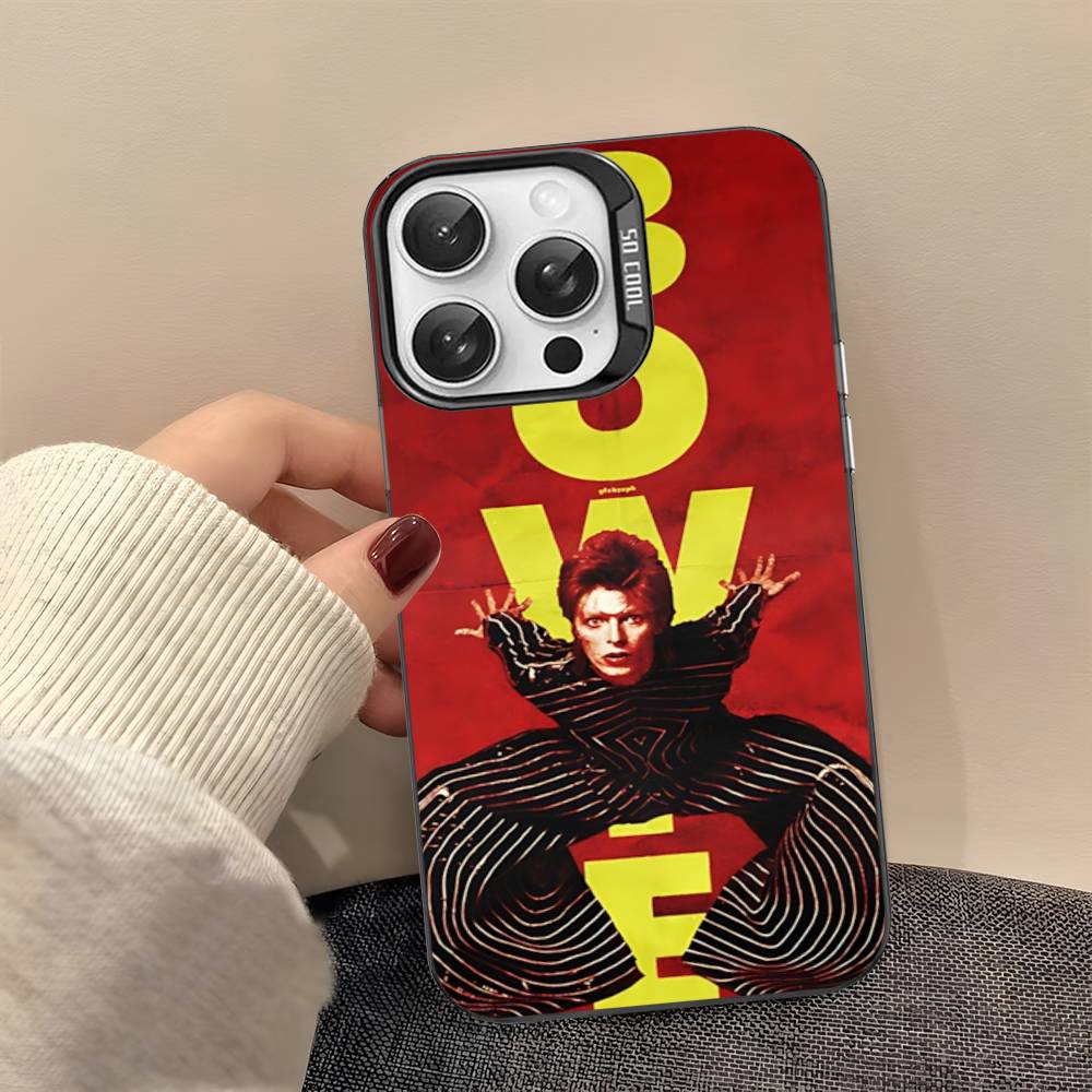 Classic D-DavidS Singer B-BowieS Phone Case For IPhone 17 16 15 14 11 12 13 Pro Max Pro Plus Colored Silver Cover