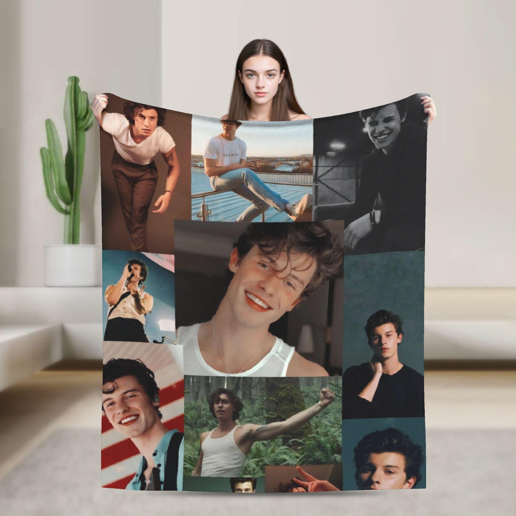 Warm Blanket Adult Decorative Rapper Shawn Mendes Throw Blanket  Flannel Bedspread For Couch Chair Street Trend Sofa Bed Cover 75X95CM