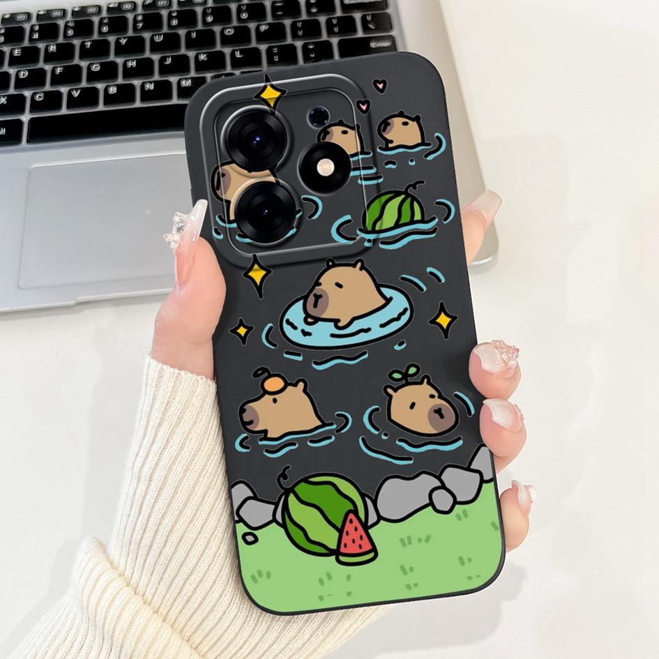 For Tecno Spark 10 Pro Case Cartoon Flower Liquid Silicone Shockproof Cover For Tecno Spark10 Pro Spark 10Pro 4G KI7 Phone Cases