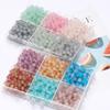 50 pièces/lot Couleur Gelée Perles Rondes en Verre Dégradé Perles Espacement Libres Pour Fabrication de Bracelets Boucles d'Oreilles Bijoux DIY Accessoires
