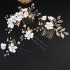 4pcs Pearl Comb Bridal Hair Combs Artificial Flower Flower Hairpins Tiaras Wedding Hair Bridesmaid