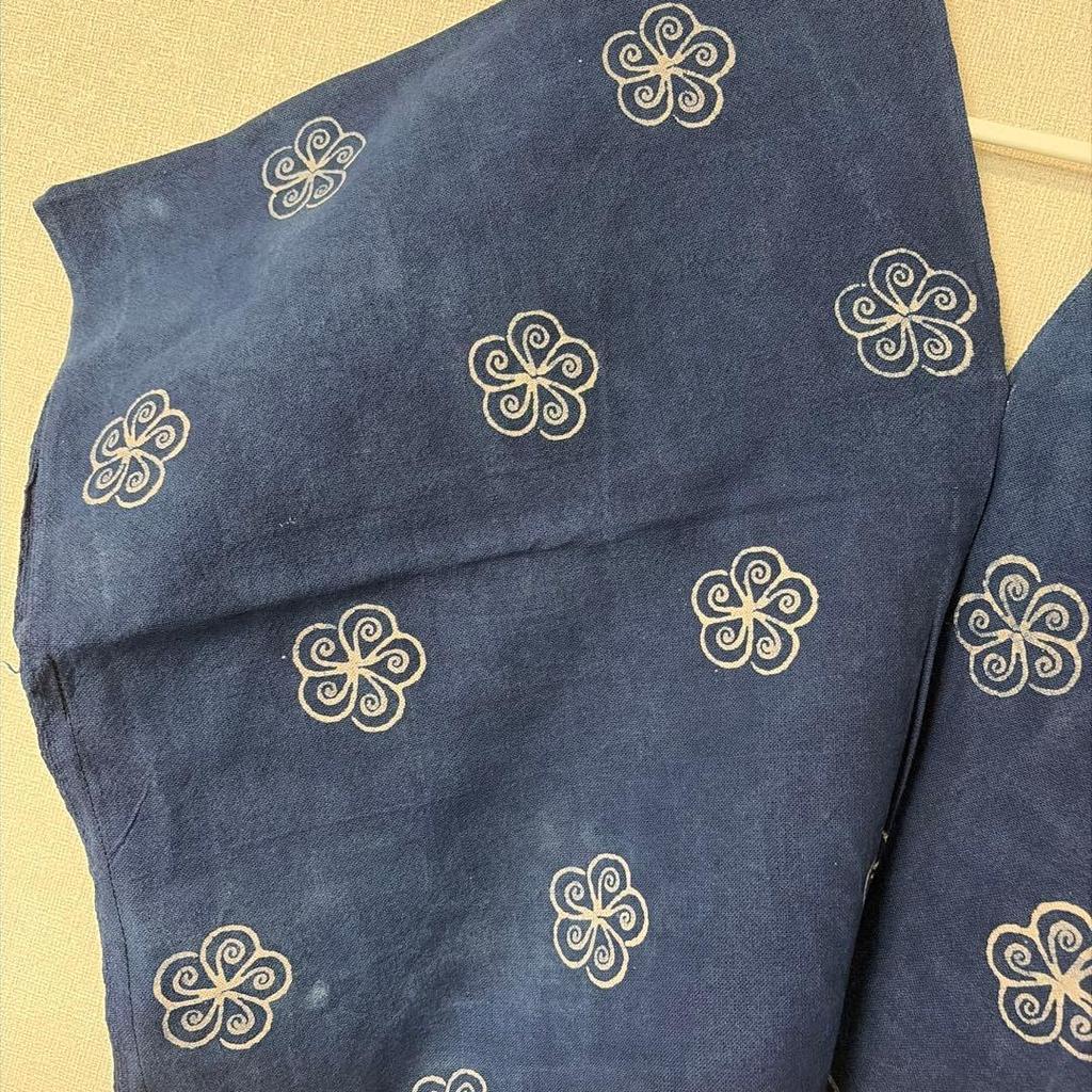 Used Obon Sale New Unused Indigo Dye Wax Dyeing Cantonese Style Clothing