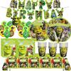 Monster Shrek Birthday Party Decoration Prince Donkey Green Princess Balloons Cup Plate For Kids Baby Shower Party Favor Gifts