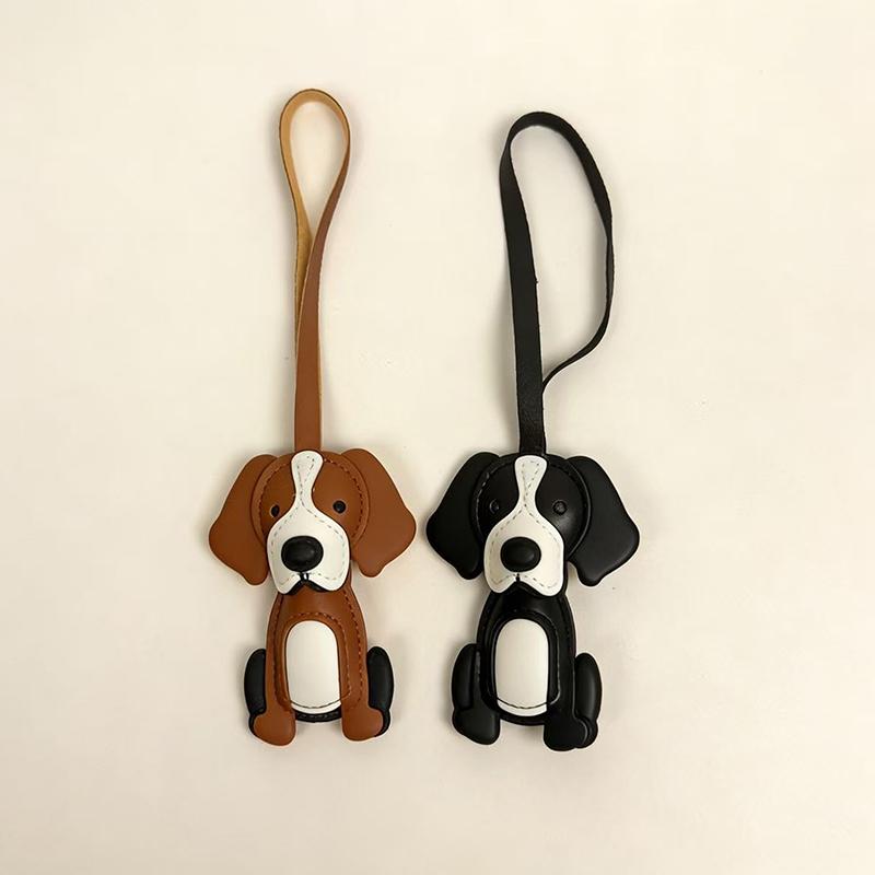Cute Bichon Frise Labrador Retriever Dog Charms Cute Diy Lanyard Leather Dog Bag Charms