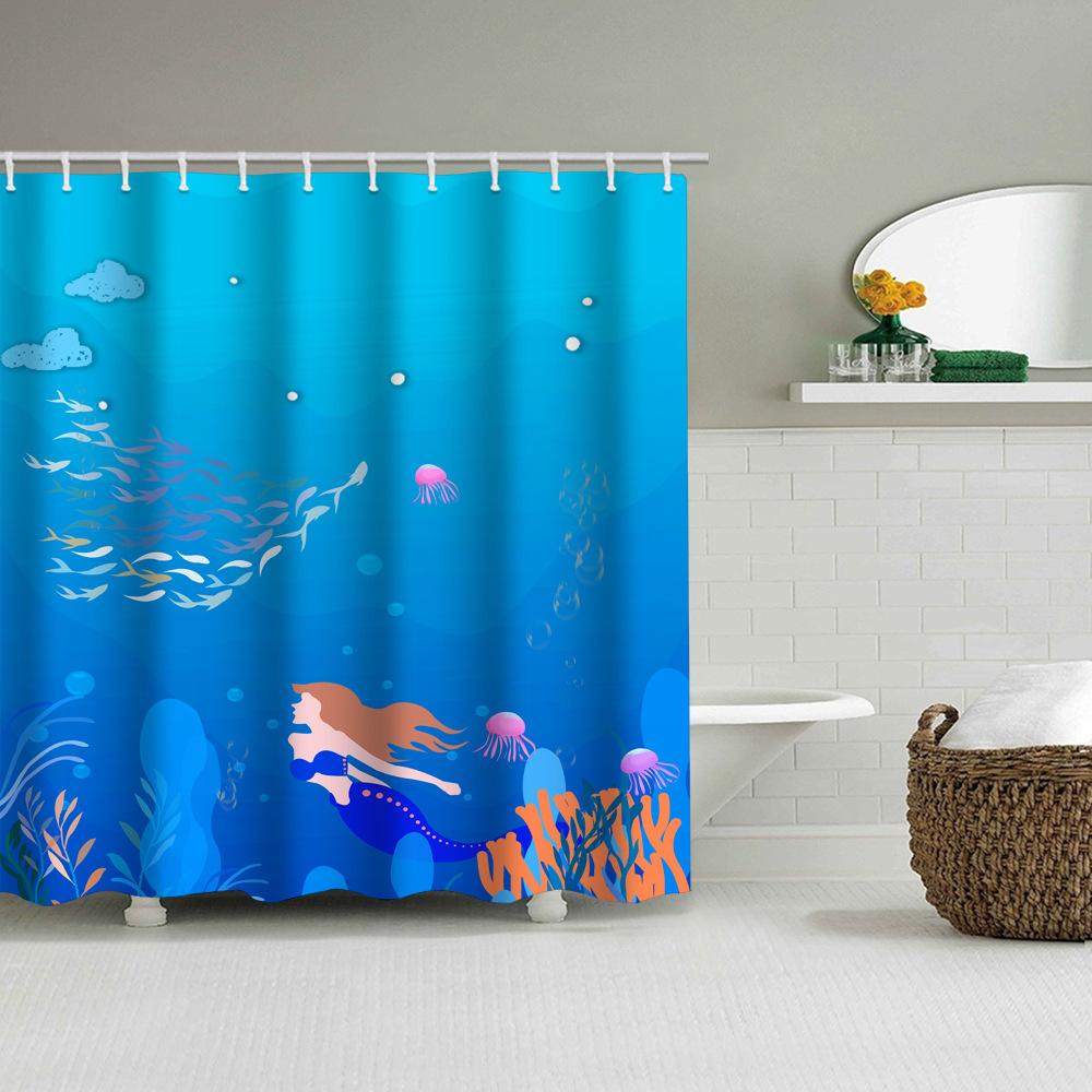 JINRUN Baie îngroșată, perdea impermeabilă, rezistentă la mucegai, perdea de duș, partiție de duș, perdea de duș, perdea de baie fără perforații