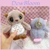 Portachiavi Peluche Gufo Con Portachiavi Dorato Per Decorazione Borsa E Regalo