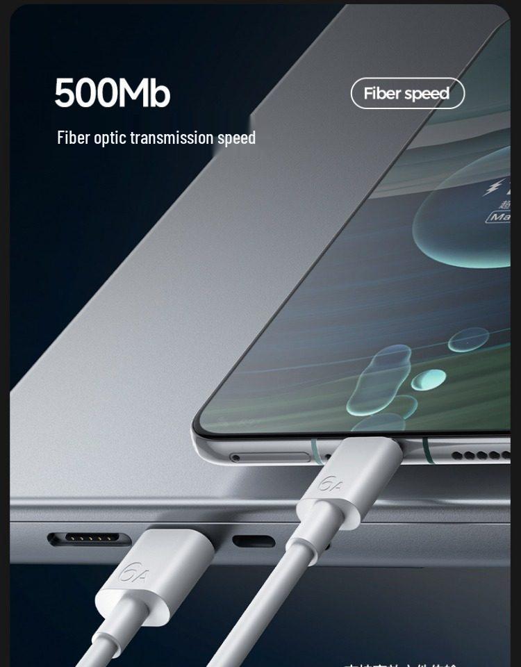 Original 6A Fast Charging Type-C Cable for Huawei, Xiaomi, Vivo, Android - 66W
