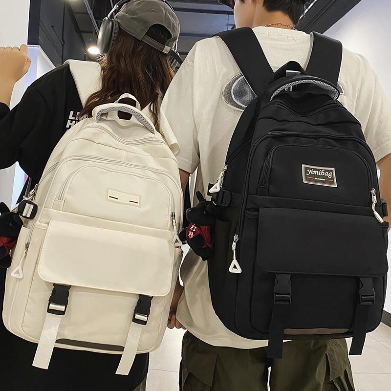 School Bag Men's College Students Middle School Students High Quality Fashion Girls Junior High School Students Solid Color Elementary School Students