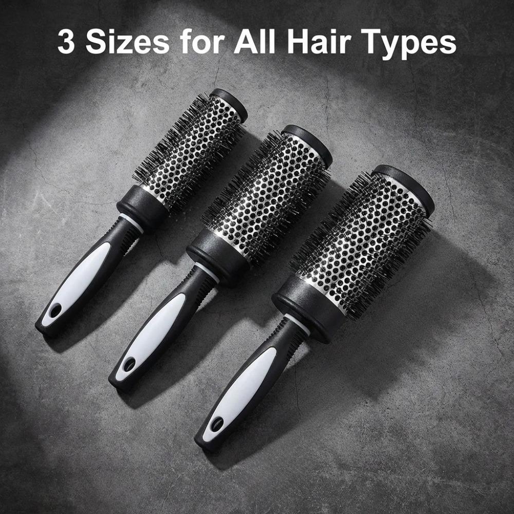 Round Brush Set Blow Drying Curling Ceramic Ion Thermal Barrel Brush Aluminum Barrel Rollers Anti Static Styling Accessories