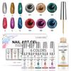 6pcs/set Platinum Gel Liner Nail Polish Kit For Hook Line Painting Gel Semi-permanent Varnish Platinum Gel Nail Art Liner Color Set