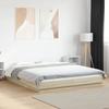 VidaXL Bed Frames Sonoma Oak 150x200 Cm Engineered Wood, Bedroom Furniture, Slatted Base, Pallet Bed, Bed, 3281184