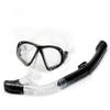 Tempered Glass Scuba Diving Goggles Dry Top Snorkeling Mask and Snorkel Set for Adults