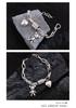 Heart Pendant Retro Bear Bracelet - Trendy Doodle Design Jewelry