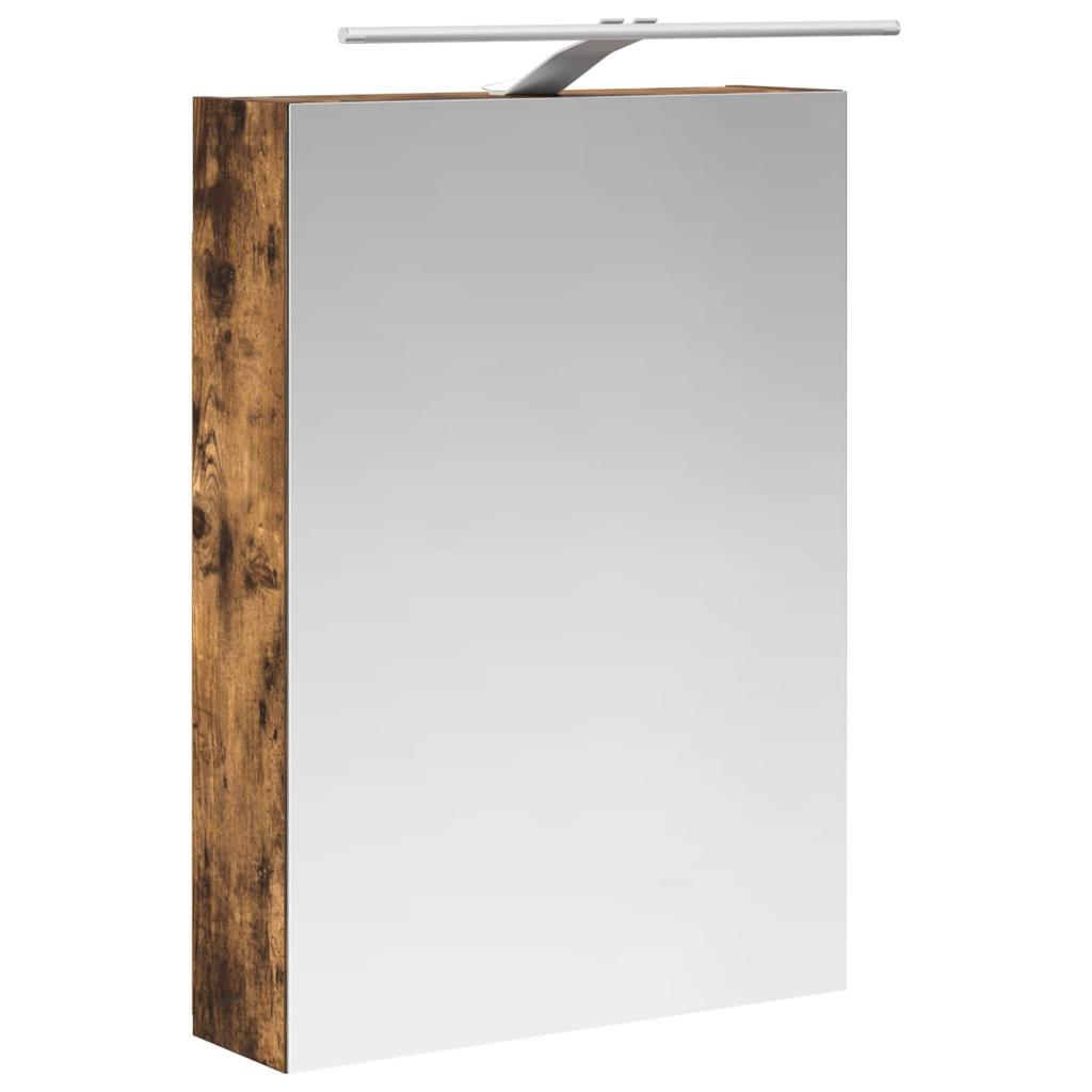 Bathroom Cabinet Set 5 pcs Smoked Oak Wood Based Material