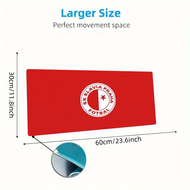 Fotbalový podložka pod myš Slavia Praha Velká Velký podložka na herní stůl Protiskluzová Podložka pod notebook Tablet Velká podložka pod myš XXL Podložka Mini PC Podložka na hraní S uzamykatelným okrajem