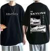 Pánské bavlněné tričko Drift Japan Anime AE86 Inifirst D Letní ležérní tričko Unisex R34 Skyline GTR JDM trička s oversized potiskem