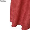 VONDA Overszied Women Batwing Sleeve Floral Print Loose Casual Long Maxi Robe Dress