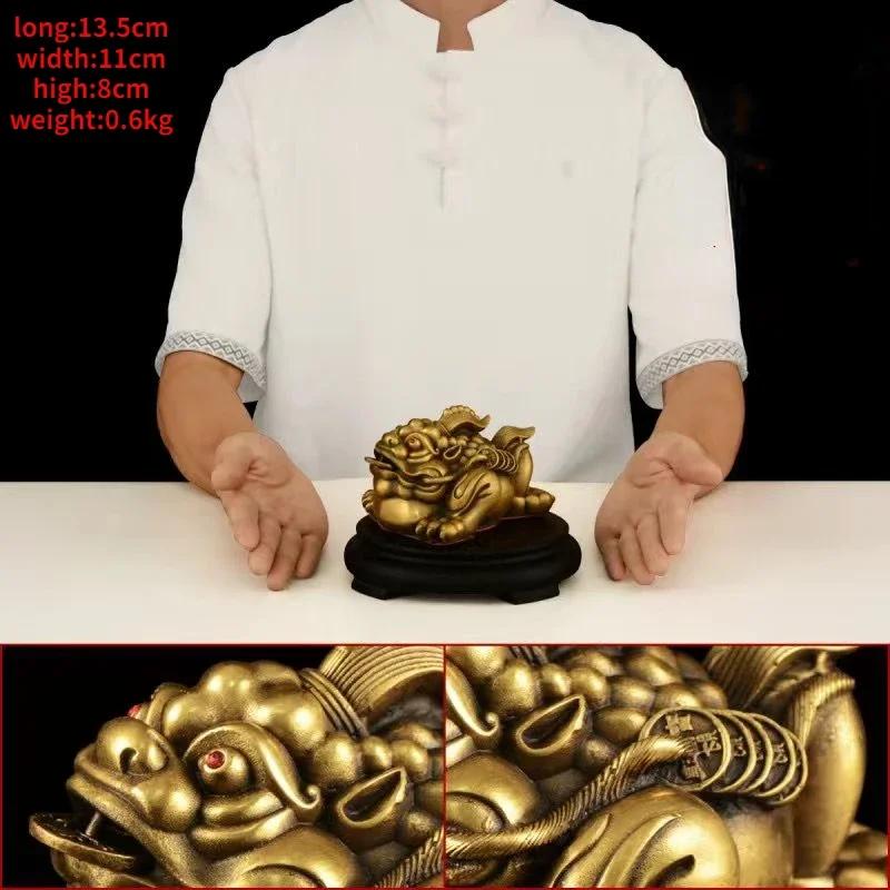 

Feng Shui Attract Wealth Brass Golden Toad Ornament Living Room Entryway Decoration