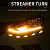 12V LED Daytime Running Light Strip Flexible Waterproof Headlight Turn Signal Yellow Lamp Car Decorative Driving Lights DRL 2Pcs Dome Lights 6