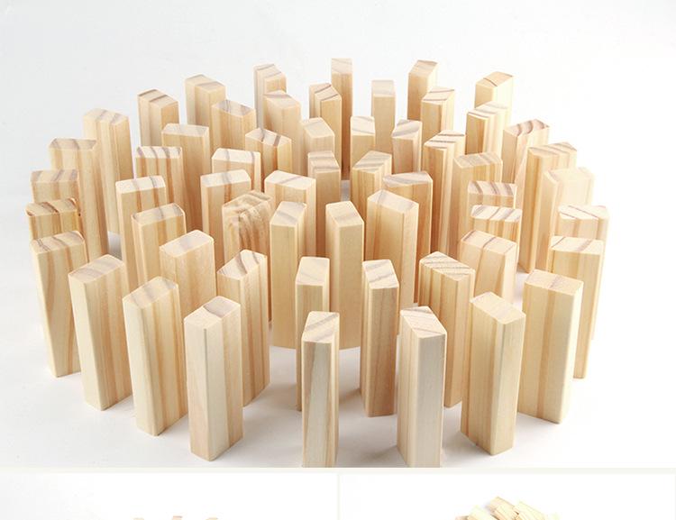 54-Piece Educational Jenga-Style Blocks for Children and Adults – Ideal for Competitive Building and Skill Development