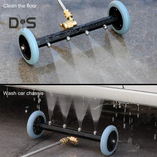 16 Zoll Unterboden-Autowaschanlage, Hochdruckreiniger, Unterbodenreiniger mit 3-teiliger Verlängerungsstange, 4000 PSI, Unterbodenreiniger für Autos, SUVs, LKWs