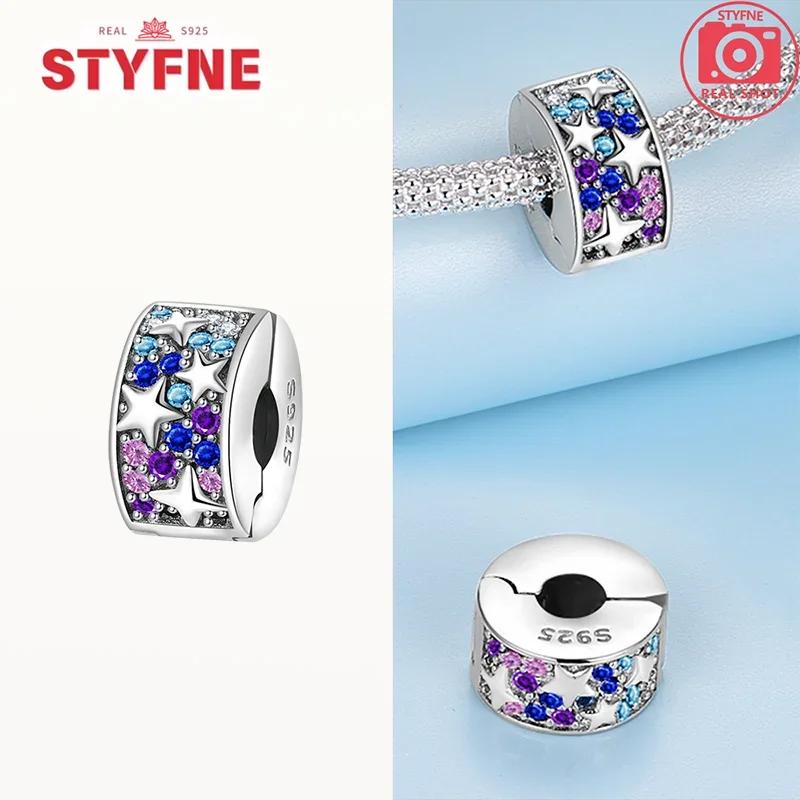 Real Copperrainbow Heart Beads Star Moon Cross Charm Fit Original Bracelet Jewelry Making Diy For Women Fine Gifts