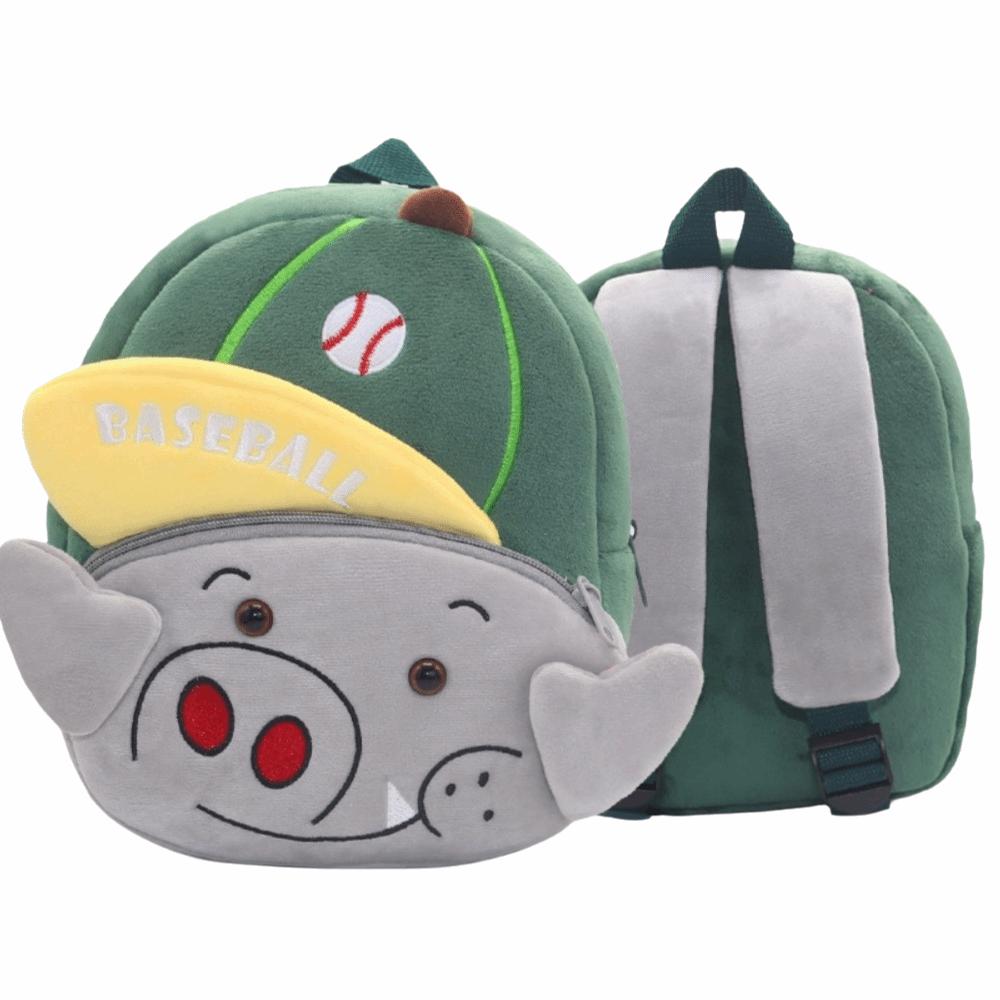 Cartoon Animal Plush Backpack Lightweight Kindergarten Backpack Children School Bag Outing Leisure