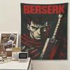 Black Swordsman  Falcon Anime Tapestry Dark Fantasy Wall Hanging for Bedroom Living Room Home Decor
