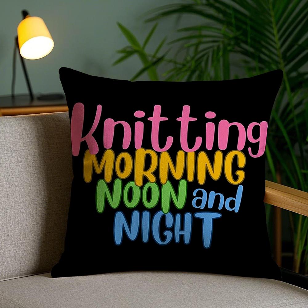 Morning Noon Cushion Cover Plush Fabric Soft Double-Sided Printed Invisible Zipper Sofa Pillow Case Home Decor