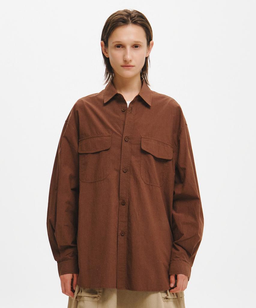 GENERALIDEA Loose Fit Two-Pocket Shirt [Brown] / Gf3Lsh503