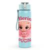 1PC Ballerina Puccina Slogan Print 750ml Color Plastic Sports Water Bottle Leakproof Flip Straw Lid Suitable for Sports Office Home Use