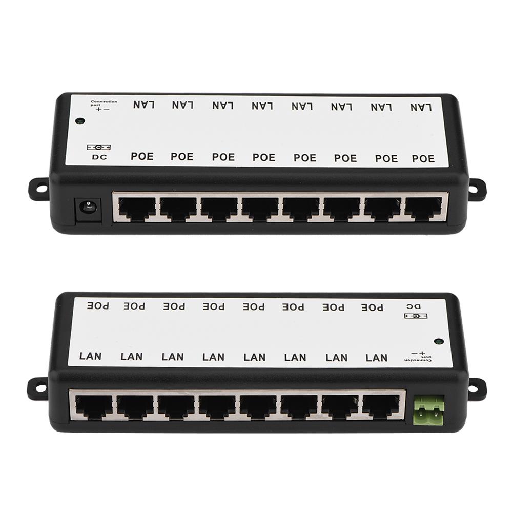 8 Channel POE Power Supply Module POE Injector Ethernet Adapter for  IP Camera 802.3af Device